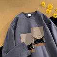 Gallery viewerに画像を読み込む, 【SENSUシリーズ】★Tシャツ★ 5color 長袖Tシャツ 男女兼用 メンズ 大きいサイズ 猫 ねこ プリント コットン
