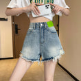 Load image into Gallery viewer, [Flower Series] ★Shorts★ Shorts Pants Denim 2color Easy to match Summer SML Blue Black
