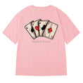 Load image into Gallery viewer, [MOYAN Series]★T-shirt★ 8color Tops Playing Cards Unisex Men's Large Size Cotton Black White Green Red Gray
