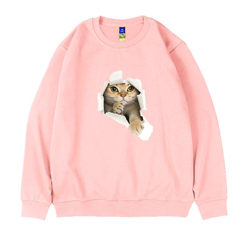 [MOYAN Series] ★Tops★ 6color Sweatshirt Unisex Men's Large Size Cat Cat Cat Cute