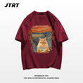 Load image into Gallery viewer, [JTRT Series]★T-shirt★ 9color Tops Short Sleeve Unisex Men's Large Size Cotton Oil Painting Style Cat Cat Cat Pattern
