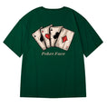 Load image into Gallery viewer, [MOYAN Series]★T-shirt★ 8color Tops Playing Cards Unisex Men's Large Size Cotton Black White Green Red Gray
