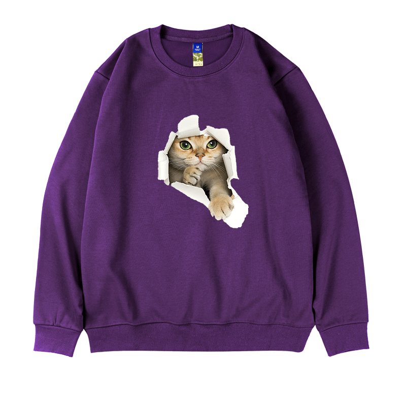 [MOYAN Series] ★Tops★ 6color Sweatshirt Unisex Men's Large Size Cat Cat Cat Cute