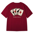 Load image into Gallery viewer, [MOYAN Series]★T-shirt★ 8color Tops Playing Cards Unisex Men's Large Size Cotton Black White Green Red Gray
