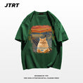 Gallery viewerに画像を読み込む, 【JTRTシリーズ】★Tシャツ★ 9color トップス 半袖 男女兼用 メンズ 大きいサイズ コットン 油絵風 猫 ねこ ネコ 猫柄
