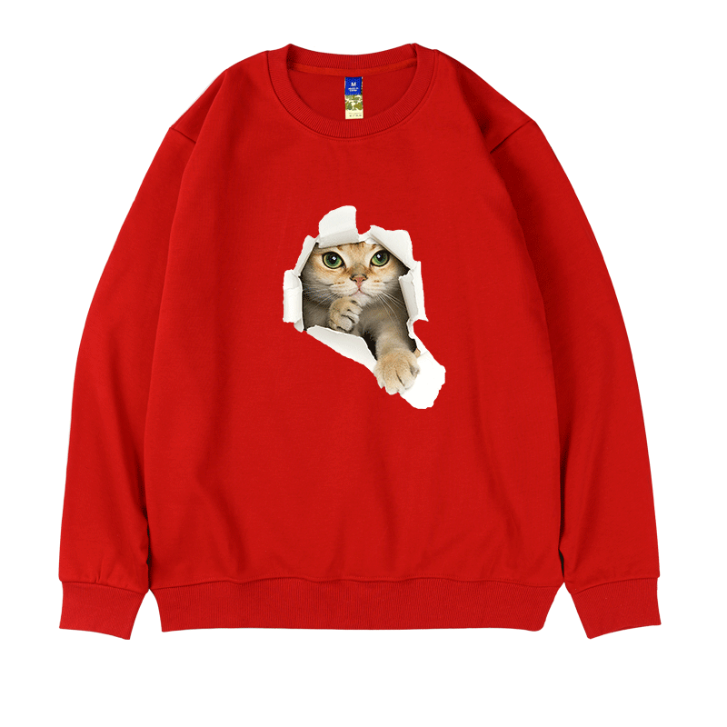 [MOYAN Series] ★Tops★ 6color Sweatshirt Unisex Men's Large Size Cat Cat Cat Cute