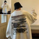 [BALENBABYS Series] ★Tops★ 4color Long Sleeve Tops Sweatshirt Unisex Men's Large Size Round Neck Black White Gray