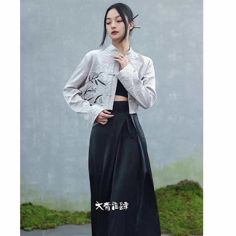 ✿新商品！ 【大青龍蜀系列】★中國風裙子★ 下裝 漢服裙 長裙 黑色 黑色漢服