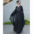 Load image into Gallery viewer, ✿New item! [Da Qinglong Shu series]★China style skirt★Bottoms Hanfu skirt Long length skirt Black Black Chinese clothes
