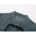 Load image into Gallery viewer, [LHSEN series] ★Chinese-style top★ Outerwear, denim, easy to match, Chinese buttons, blue
