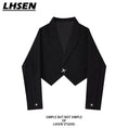 Load image into Gallery viewer, [LHSEN Series]★Outerwear★ Blazer Jacket Short Length Women's Fashion Black Black
