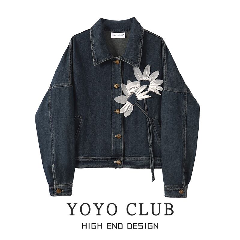 [YOYO CLUB Series] ★Denim jacket★ Outer jacket denim jeans Easy to match with design Stylish