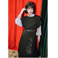 Load image into Gallery viewer, ✿New item! [Old Monster---Tatsuryu Series] ★Chinese style dress★ Sleeveless Hanfu dress Black Black
