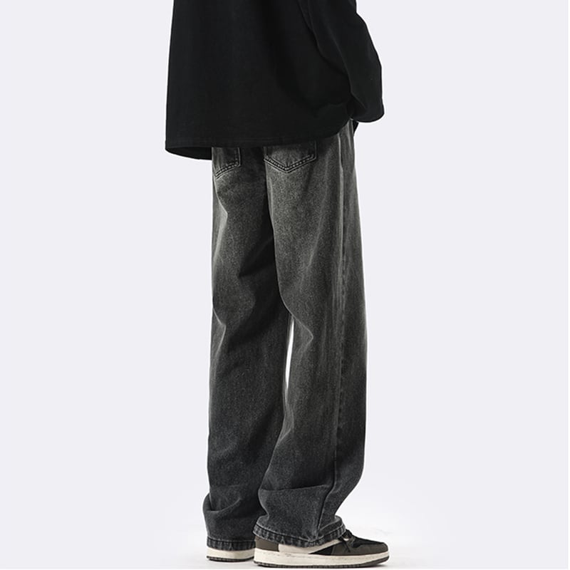 [XGY Series]★Trousers★ 2color Denim Pants Bottoms Unisex Men's Easy to Match Blue Black