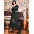 Load image into Gallery viewer, ✿New item! [Old Monster---Tatsuryu Series] ★Chinese style dress★ Sleeveless Hanfu dress Black Black
