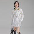 Load image into Gallery viewer, [ZHONG CHUANG Series]★China style shirt★ 2color embroidery tops cotton black white
