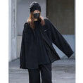 Load image into Gallery viewer, [OOPSJOYCE Series]★Shirt★ Tops Long Sleeve Shirt Corduroy Simple Black Black ML XL 2XL
