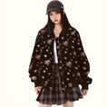 Load image into Gallery viewer, [Fleeing Earth Series]★Jacket★ 2color Outerwear Black Apricot Floral Pattern Ladies Cute
