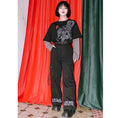 Load image into Gallery viewer, ✿New item! [Kokaisha --- Cloudflip Series] ★China style trousers★ Bottoms Casual pants Switching Black Black
