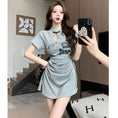 Load image into Gallery viewer, [MEILIFANG series] ★Chinese style dress★ 2 colors Panda Black Gray Short length Sexy
