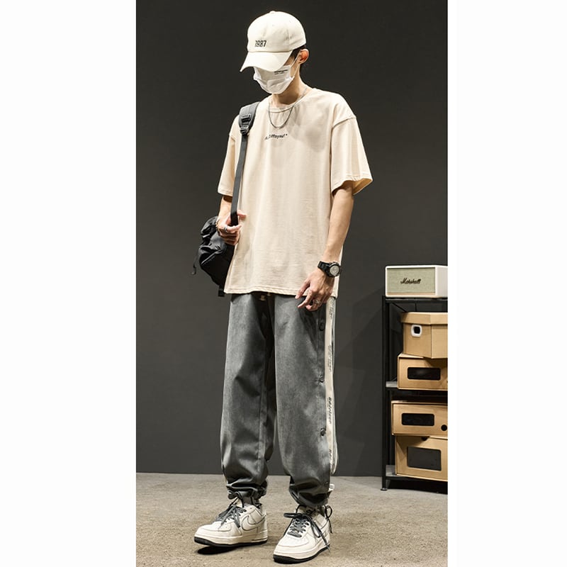 [SZON Series]★Casual pants★ 2color pants bottoms unisex men's color scheme easy to match