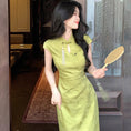 Load image into Gallery viewer, [XJJ Series] ★Chinese Dress★ Chinese-style dress, sexy, slimming, for women, improves your personality, green
