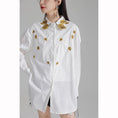 Load image into Gallery viewer, [ZHONG CHUANG Series]★China style shirt★ 2color embroidery tops cotton black white
