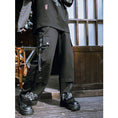 Load image into Gallery viewer, ✿New item! [Kokaisha --- Cloudflip Series] ★China style trousers★ Bottoms Casual pants Switching Black Black
