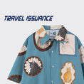 Gallery viewerに画像を読み込む, 【TRAVEL ISSUANCEシリーズ】★シャツ★ 2color トップス 半袖 猫 ネコ ねこ 猫柄 男女兼用 メンズ レディース 黒 青
