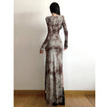 Load image into Gallery viewer, [Gagaopt Series] ★One Piece★ Slit Print Ladies Slimming Easy to Match Neck
