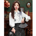 Load image into Gallery viewer, [Misslin Fashion Series]★China style top★ Shirt, long sleeve shirt, ink pattern, ladies, improves temperament, cute
