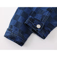 Load image into Gallery viewer, [LHSEN Series] ★Outer★ Denim Jacket Jacket Jeans Tie-dye Women's Plaid Pattern Blue
