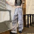 Load image into Gallery viewer, [OURI Series] ★Denim pants★ Trousers Bottoms Casual Ladies Retro Print Improve your style
