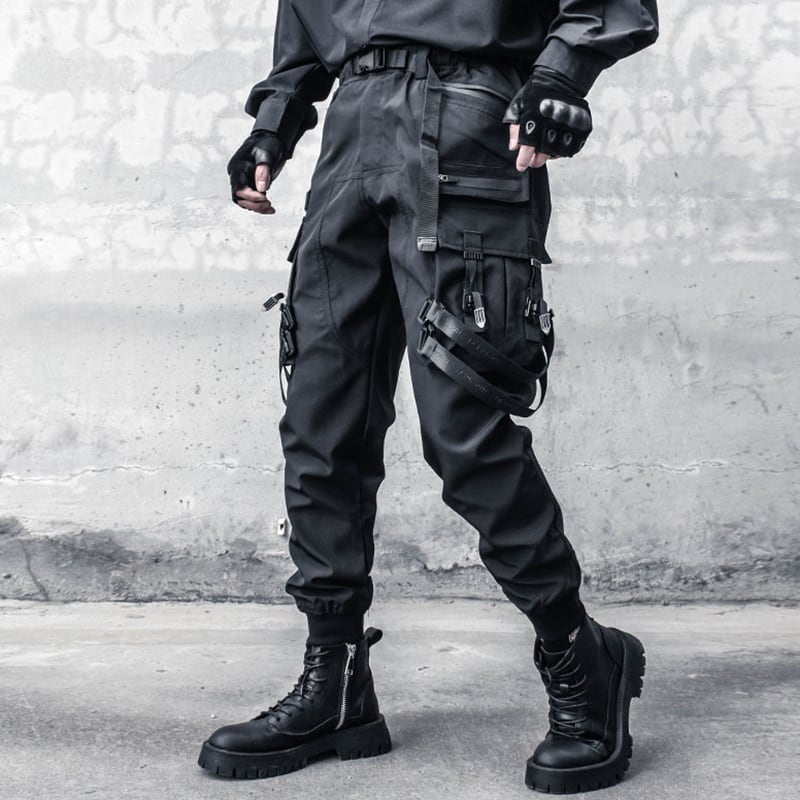 [WL Series]★Casual Pants★ Trousers Bottoms Cool Black Easy to match with design.