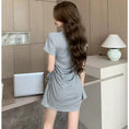 Load image into Gallery viewer, [MEILIFANG series] ★Chinese style dress★ 2 colors Panda Black Gray Short length Sexy
