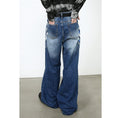 Load image into Gallery viewer, [M7 Series]★Denim Pants★ 2color Pants Bottoms Unisex Men's Graffiti Print Black Blue
