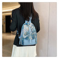 Load image into Gallery viewer, [NANA Series]★Bag★ 3color Rucksack Rucksack Floral Pattern Cute Blue Black Brown
