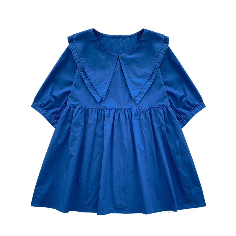 [XUELI Series] ★Tops★ T-shirt for women, improves your temperament, blue, cute collar, easy to match