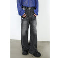 Load image into Gallery viewer, [M7 Series]★Denim Pants★ 2color Pants Bottoms Unisex Men's Graffiti Print Black Blue
