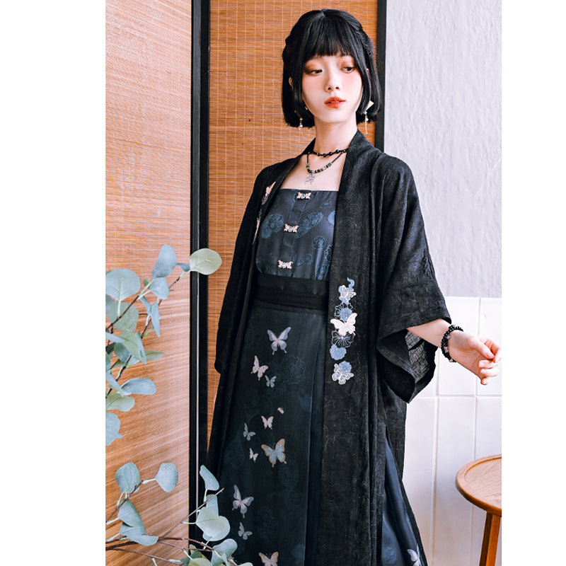 [Kokaisha---Butterfly Gin Series] ★Chinese-style top★ Happi coat, outerwear, unique, embroidered, butterfly, retro, easy to match