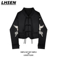 Load image into Gallery viewer, [LHSEN Series] ★China style outerwear★ Embroidered Chinese button design Black Black
