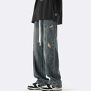 [XGY Series]★Trousers★ 2color Denim Pants Bottoms Unisex Men's Easy to Match Blue Black