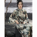 Load image into Gallery viewer, ✿New item! [Big Blue Dragon Series] ★China-style dress★ Cheongsam dress velvet tie-dye retro
