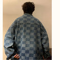 Load image into Gallery viewer, [BAOYAN Series] ★Jacket★ Denim jacket outerwear jeans unisex men's plaid pattern blue blue
