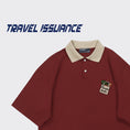 Gallery viewerに画像を読み込む, 【TRAVEL ISSUANCEシリーズ】★POLOシャツ★ 2color トップス 半袖 男女兼用 メンズ 配色 夏服 カジュアル レッド ホワイト
