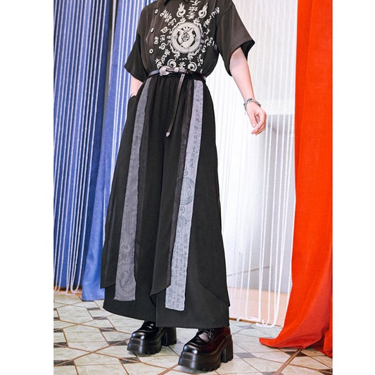 [Kogaisha---Peaceful Thought Series] ★Chinese-style trousers★ Bottoms, gaucho pants, slimming, easy to match, Hanfu trousers