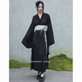 Load image into Gallery viewer, ✿New item! [Da Qinglong Shu Series]★Chinese style dress★ Belted dress Hanfu dress V neck long length Black Black
