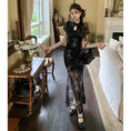 Load image into Gallery viewer, [XJXJ Series] ★Chinese Dress★ Chinese-style dress, sexy, black, slimming, easy to match
