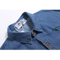 Load image into Gallery viewer, [WUSUOBZ Series] ★Shirt★ Denim shirt top short sleeve embroidery unisex men women cartoon
