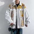 Load image into Gallery viewer, [YUANJI series] ★Jacket★ 3color outerwear without hood switching unisex men's large size white gray blue yellow
